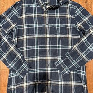 Toad&co long sleeve flannel Blue Plaid Shirt - men’s large
